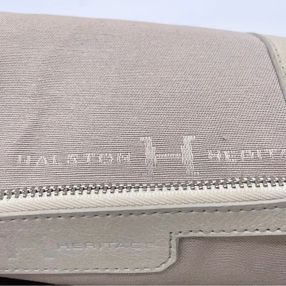 VINTAGE HALSTON Heritage Crossbody Bag Beige Snake Embossed Leather Hand… - Picture 4 of 16